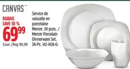 Canadian Tire canvas Mercer Porcelain Dinnerware Set, 34-Pc offer