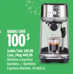 Canadian Tire Bambino Espresso Machine offer