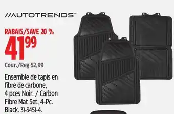 Canadian Tire Autotrends Carbon Fibre Mat Set offer