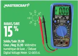 Canadian Tire Mastercraft Deluxe Digital Voltage Meter offer