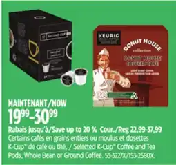 Canadian Tire Keurig Selected K-Cup Coffee and Tea Pods, Whole Bean or Ground Coffee offer