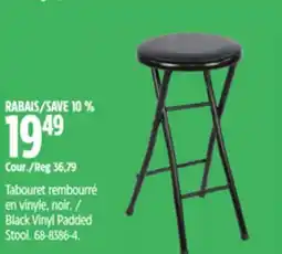 Canadian Tire For Living Black Vinyl Padded Stool offer