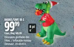 Canadian Tire Gemmy Inflatable Holiday Dinosaur offer