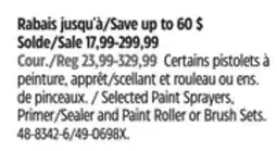 Canadian Tire Zinsser Selected Paint Sprayers, Primer/Sealer and Paint Roller or Brush Sets offer
