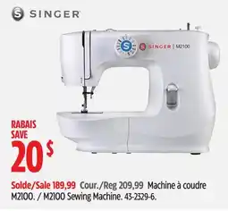 Canadian Tire Singer M2100 Sewing Machine offer