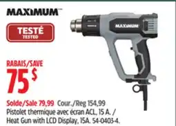 Canadian Tire MAXIMUM Heat Gun with LCD Display offer