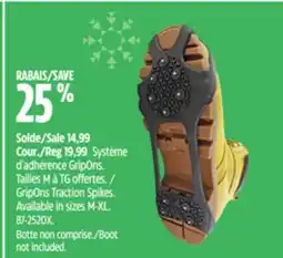 Canadian Tire MaxxDry GripOns Traction Spikes offer