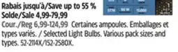 Canadian Tire Mastercraft Selected Light Bulbs offer