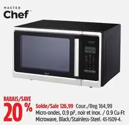 Canadian Tire 0.9 Cu-Ft Microwave, Black/Stainless-Steel offer