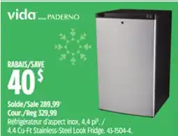 Canadian Tire Paderno 4.4 Cu-Ft Stainless-Steel Look Fridge offer