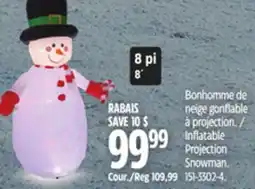 Canadian Tire Gemmy Projection Snowman offer