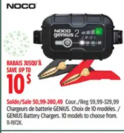 Canadian Tire NOCO GENIUS Battery Chargers offer