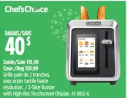 Canadian Tire Chef'sChoice 2-Slice Toaster with High-Res Touchscreen Display offer