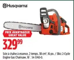 Canadian Tire Husqvarna 38cc 2-Cycle Engine Gas Chainsaw, 16˝ offer