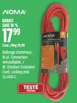 Canadian Tire NOMA 16´ Outdoor Extension Cord offer