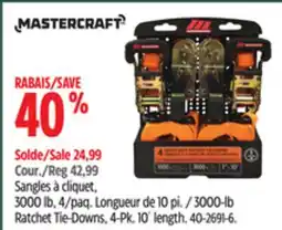 Canadian Tire Mastercraft Ratchet Tie-Downs, 4-Pk offer