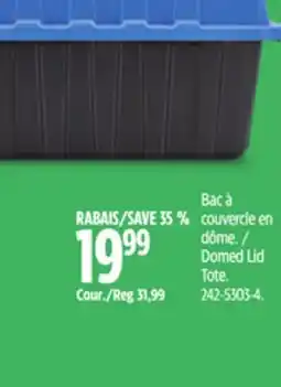 Canadian Tire Mastercraft Domed Lid Tote offer