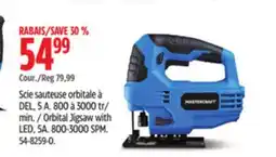 Canadian Tire Mastercraft Orbital Jigsaw with LED offer
