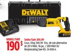 Canadian Tire DEWALT 20V MAX 11⁄8˝ Reciprocating Saw Kit offer