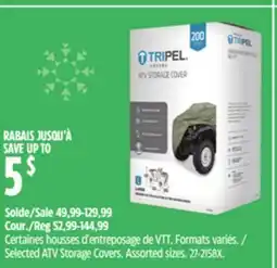Canadian Tire Tripel Selected ATV Storage Covers offer