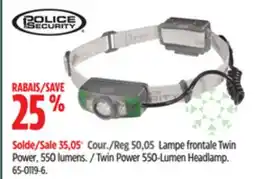Canadian Tire POLICE SECURITY Twin Power 550-Lumen Headlamp offer
