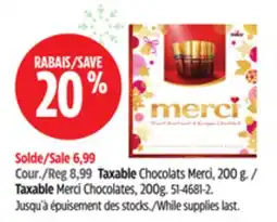 Canadian Tire Taxable Merci Chocolates, 200g offer