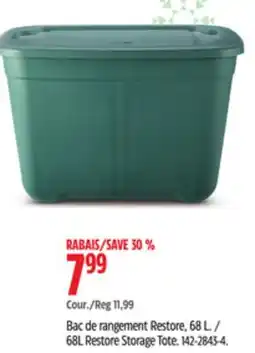 Canadian Tire Type A 68L Restore Storage Tote offer
