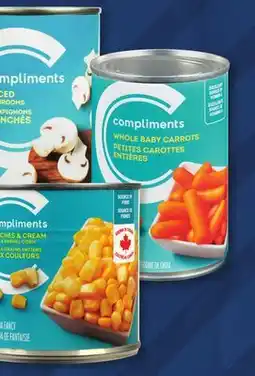 Marché Bonichoix COMPLIMENTS (341 or 398 mL) COMPLIMENTS (284 mL) VEGETABLES OR MUSHROOMS offer