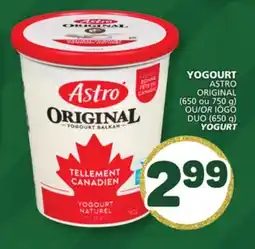 Marché Bonichoix ASTRO ORIGINAL (650 ou 750 g) Or IÖGO DUO (650 g) YOGURT offer