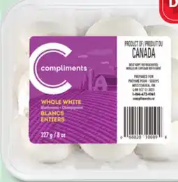 Marché Bonichoix COMPLIMENTS WHOLE WHITE MUSHROOMS offer