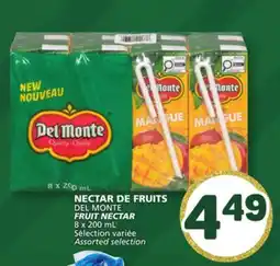 Marché Bonichoix DEL MONTE FRUIT NECTAR offer