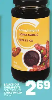 Marché Bonichoix COMPLIMENTS SAUCE OR DIP offer