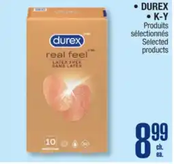 Jean Coutu DUREX, K-Y Selected products offer