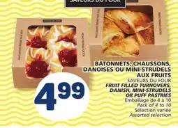 Marché Bonichoix SAVEURS DU FOUR FRUIT FILLED TURNOVERS, DANISH, MINI-STRUDELS OR PUFF PASTRIES offer