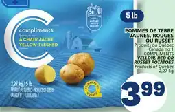 Marché Bonichoix COMPLIMENTS YELLOW, RED OR RUSSET POTATOES offer
