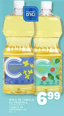 Marché Bonichoix COMPLIMENTS CANOLA OR VEGETABLE OIL offer