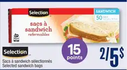 Jean Coutu SELECTION Selected sandwich bags offer