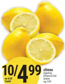 Marché Adonis CITRONS | LEMONS offer