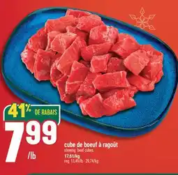 Marché Adonis CUBE DE BOEUF À RAGOÛT | STEWING BEEF CUBES offer