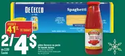 Marché Adonis PÂTES DECECCO OU PURÉE DE TOMATE AURORA | DECECCO PASTA OR AURORA TOMATO PURÉE offer