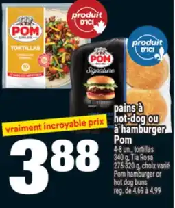 Super C pains à hot-dog ou à hamburger Pom | Pom hamburger or hot dog buns offer