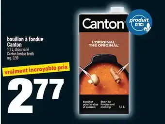 Super C bouillon à fondue Canton | Canton fondue broth offer