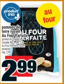 Super C pommes de terre russet Au Four Parfaite | Au Four Parfaite russet potatoes offer