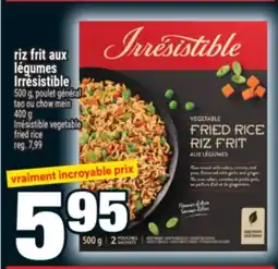 Super C riz frit aux légumes Irrésistible | Irrésistible vegetable fried rice offer