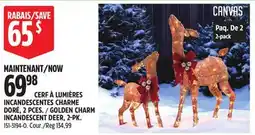 Canadian Tire CANVAS OLDEN CHARM INCANDESCENT DEER, 2-PK offer
