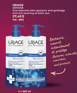 Familiprix URIAGE, XÉMOSE, Anti-itch soothing oil balm duo, 2 x 500 ml offer