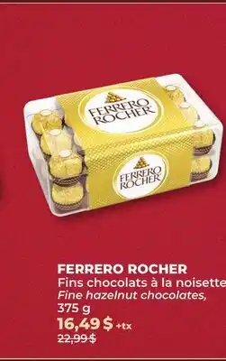 Familiprix FERRERO ROCHER, Fine hazelnut chocolates, 375 g offer