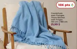 Familiprix STYLÉ, Throw blanket with fringes offer