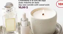 Familiprix Soy wax candle with wood wick offer