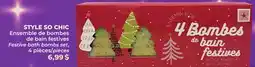 Familiprix STYLE SO CHIC Festive bath bombs set, 4 pieces offer